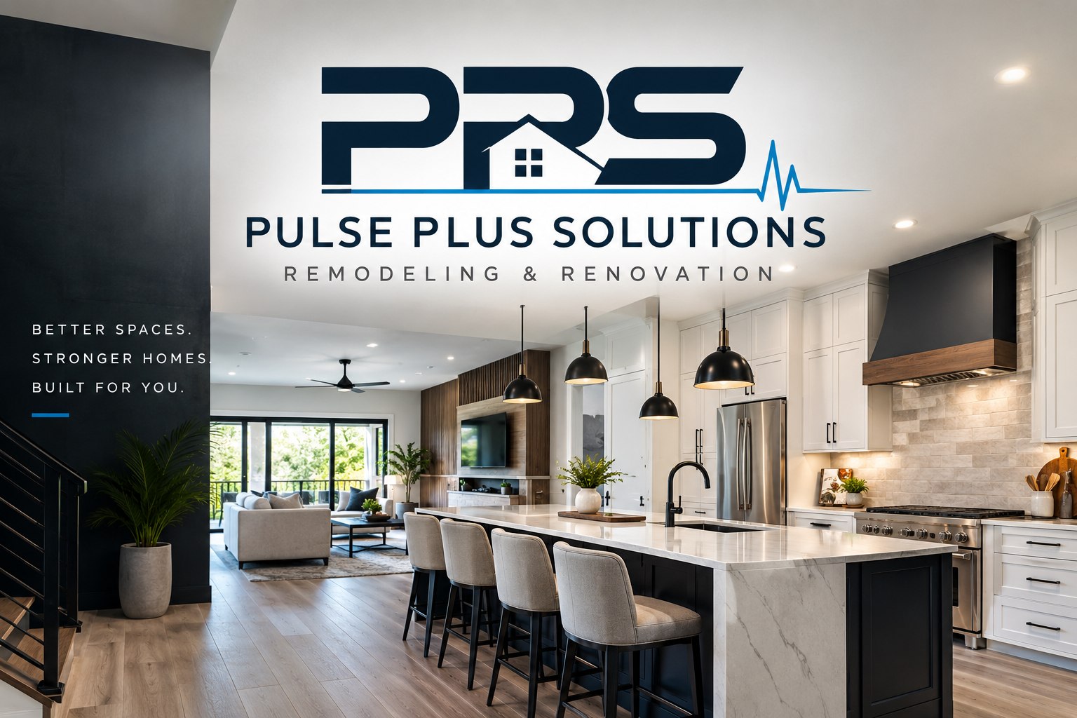 Pulse Plus Solutions — Better Spaces. Stronger Homes. Built For You. Full kitchen and great room renovation, Tampa Bay, FL